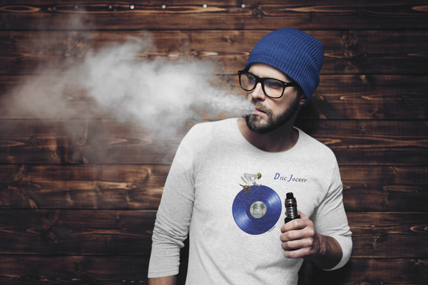 T-shirt homme manches longues coton bio Blue DJ