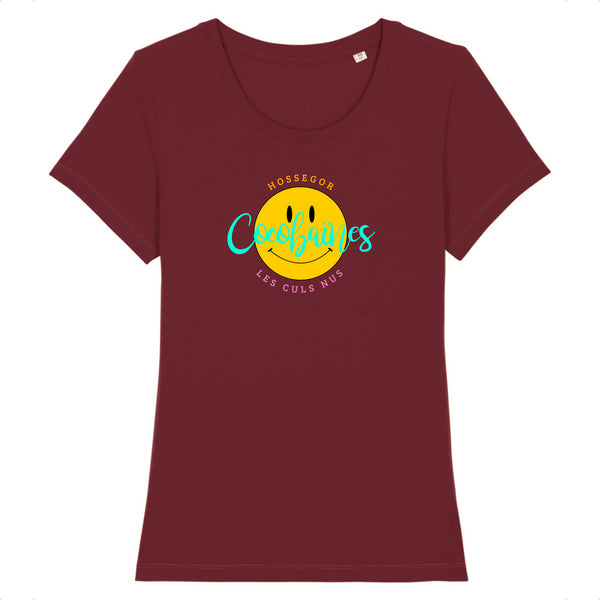 T-shirt femme coton bio Les Culs Nus Bordeaux