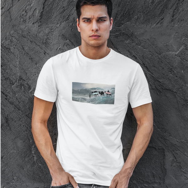 T-shirt homme coton bio Camel Caravan on the sea 