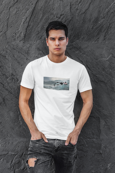 T-shirt homme coton bio Camel Caravan on the sea