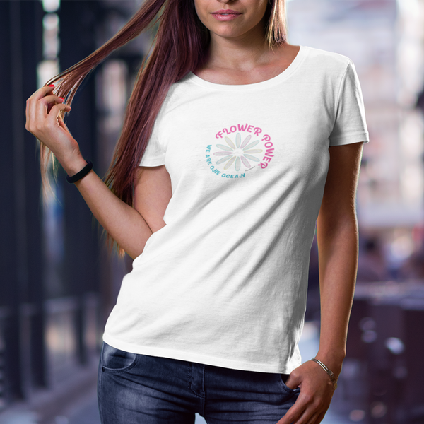 T-shirt femme coton bio  Flower power