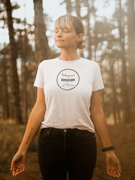 T-shirt femme coton bio Hossegor Logo Noir