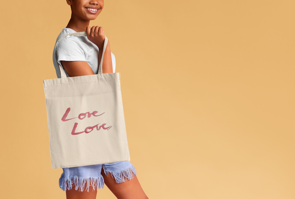 Tote bag coton bio Love Love