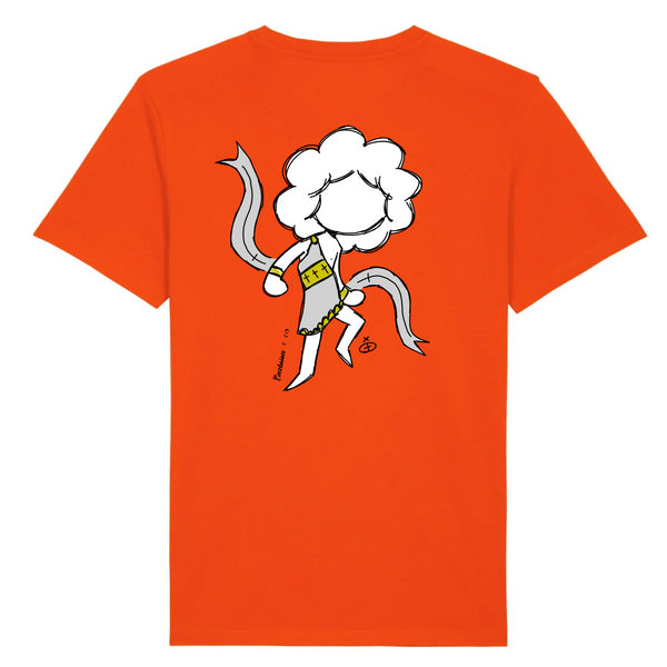 T-shirt unisexe coton bio God CID by Cocobaïnes X CID Orange
