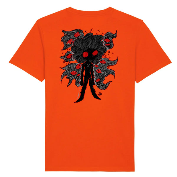 T-shirt unisexe coton bio Death by Cocobaïnes X CID Orange
