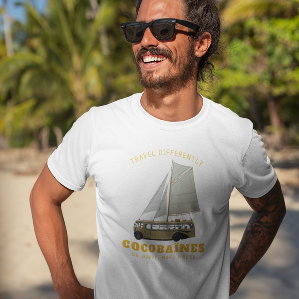 T-shirt homme coton bio  Travel differently