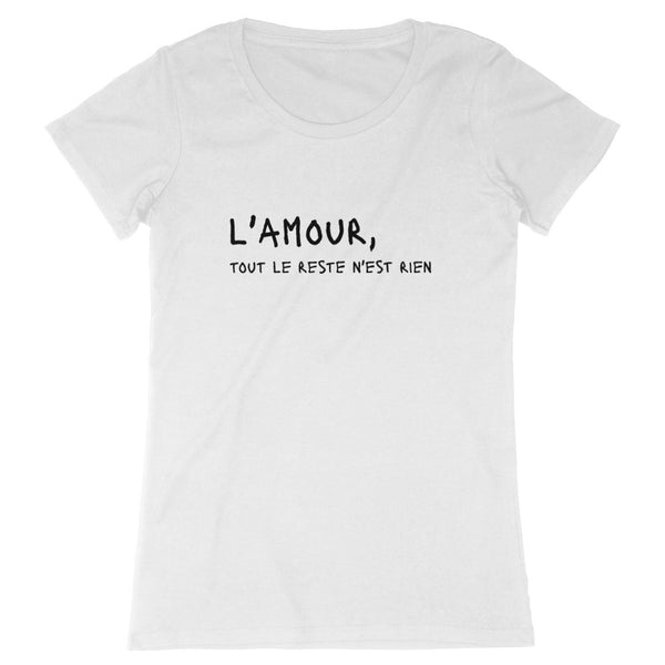 T-shirt femme col rond coton bio L'amour N
